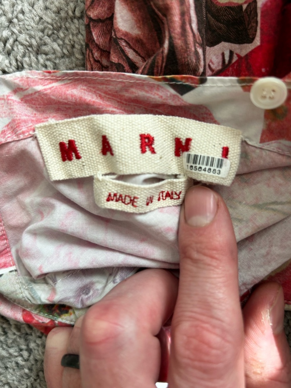Marni Pink Floral Short-Sleeve A-Line Dress - Picture 7 of 16